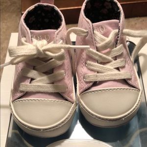 Ralph Lauren pink pinpoint sneaker